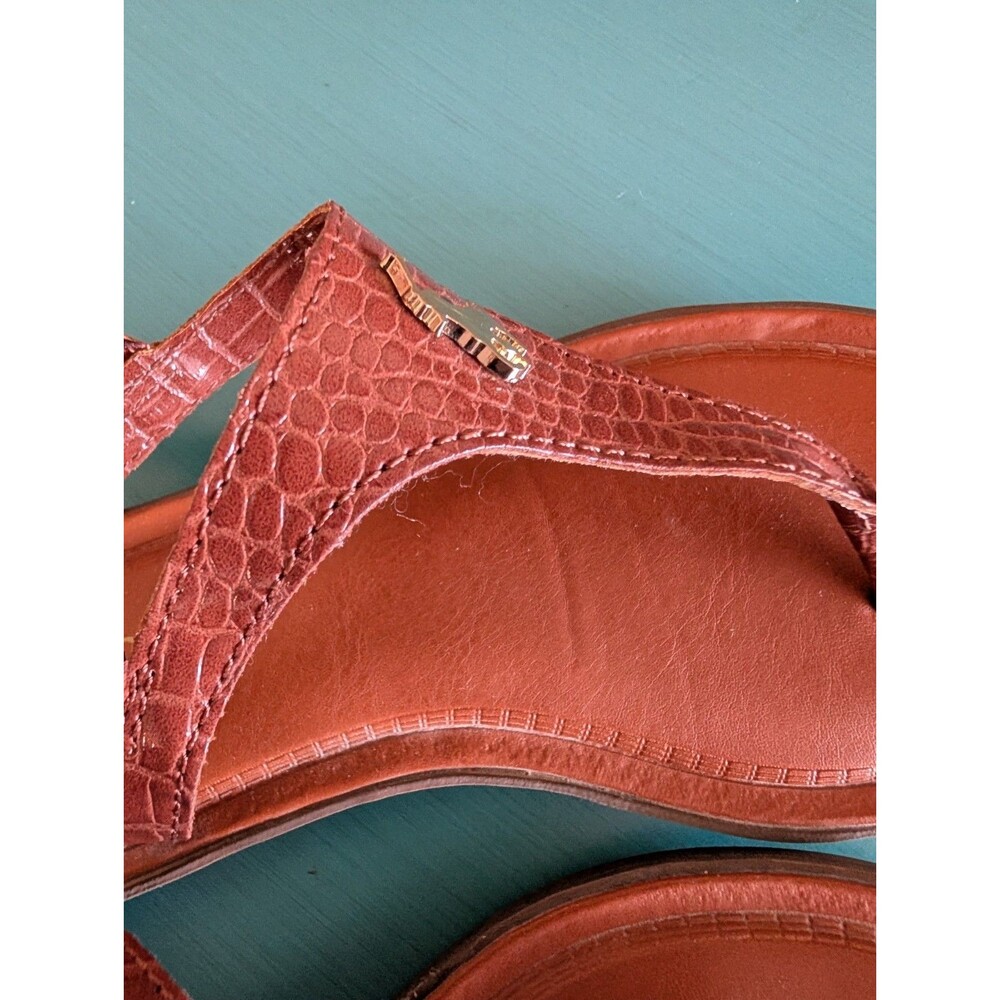 Polo Ralph Lauren Tierney Girls Faux Leather Sandals Preppy Classic Kids Sz 13 image 5